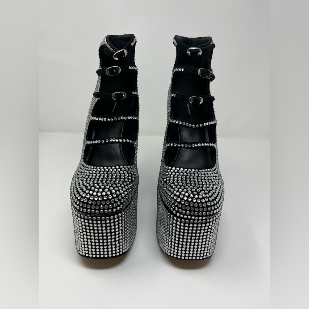 $650 MRSP | Marc Jacobs - The Rhinestone Kiki Ankle Boot | Black/Crystal | EU 40 - Picture 4 of 12